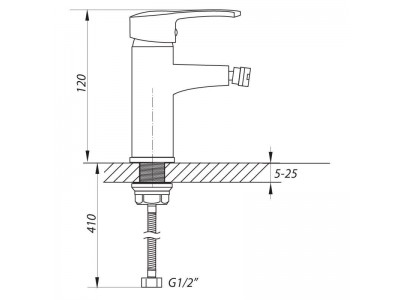 Смеситель для биде ZERIX STD 279 (ZX0196)