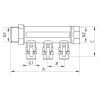 Коллектор с шаровыми кранами и фитингом KOER KR.1126-3 1”x3 WAYS (KR2839)