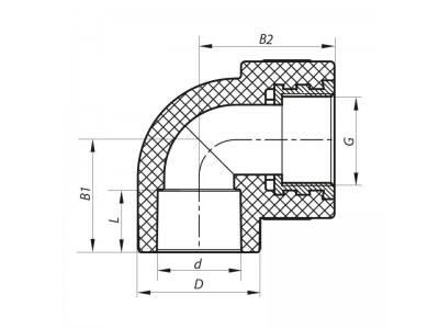 Угол ВР 32x1F PPR KOER K0117.PRO (KP0139)