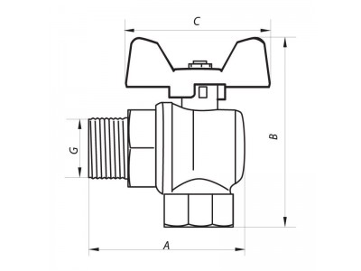 Кран шаровый 1/2" ГШБ (NF.741) NOLF (NF2967)