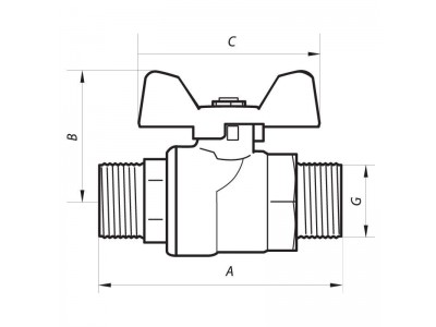 Кран шаровый 1/2" ШШБ (NF.731) NOLF (NF2954)