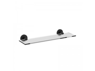 ZERIX DELUX M1307A Black Полка 400 мм (стекло) (цв. черный) (5 шт/ящ)
