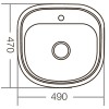 Мойка кухонная ZERIX Z4947-08-180D (decor) (ZM0560)