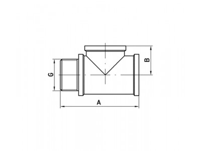 Тройник KOER KF.T06FFM.WN 1/2'' ВВН (без никеля) (KR3030)