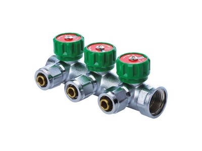 Коллектор вентильный с фитингом KOER KR.1121-3 3/4”x3 WAYS (KR2651)