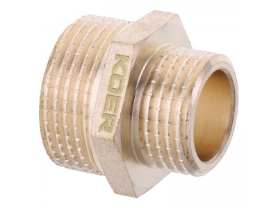 Ниппель редукционный 1/2"х3/4" KOER KF.N0608.WN БЕЗ НИКЕЛЯ (KR2995)