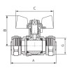 Кран шаровый KOER WING 16x16 (KR.353) (LL1657)