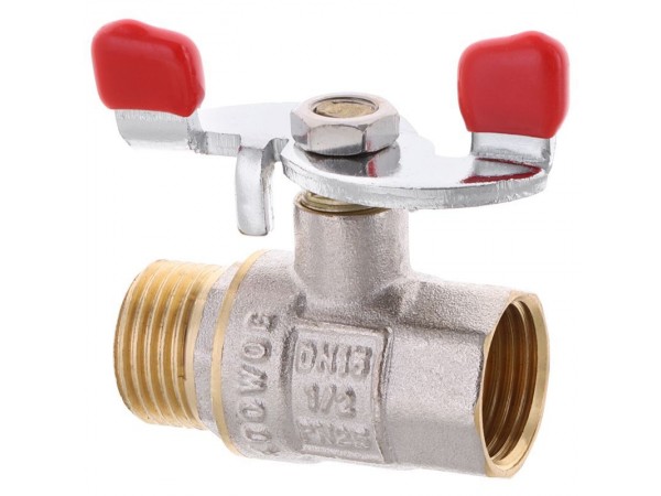 Кран шаровый WATERPRO 1/2" ГШБ (стальная бабочка) (WP2907)