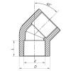 Кут 45 110 PPR KOER K0203.PRO (KP2568)