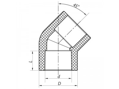 Угол 45 110 PPR KOER K0203.PRO (KP2568)