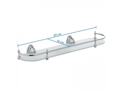 Полка стеклянная с ограничителем ZERIX LR1507 (LL1406)