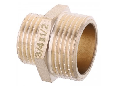 Ниппель редукционный 1/2"х3/4" KOER KF.N0608.WN БЕЗ НИКЕЛЯ (KR2995)