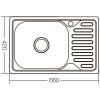 Мойка кухонная ZERIX Z6642-08-180D (decor) (ZX1601)