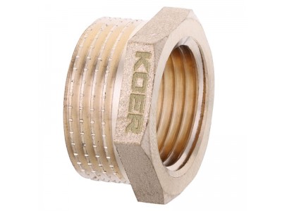 Футорка 1/2"х3/4" KOER KF.F0608.WN БЕЗ НИКЕЛЯ (KR2985)
