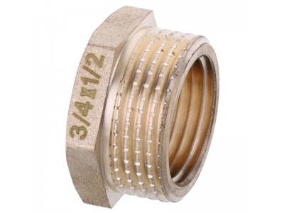Футорка 1/2"х3/4" KOER KF.F0608.WN БЕЗ НИКЕЛЯ (KR2985)