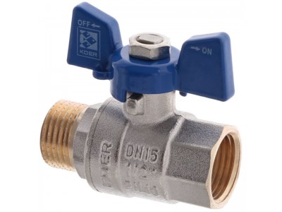 Кран шаровый KOER 1/2" ГШБ (KR.218.B) синий (KR2722)