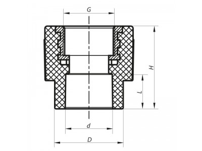 Муфта ВР 32x3/4F PPR KOER K0089.PRO (KP0107)