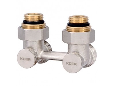 Узел нижнего подключения радиатора 3/4'' угловой (комплект) KOER KR.1132 (KR2816)