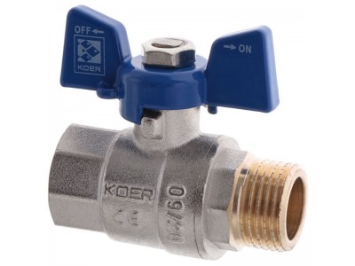 Кран шаровый KOER 1/2" ГШБ (KR.218.B) синий (KR2722)