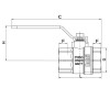 Кран шаровой Roho R200-050 - 1/2" (RO0080)