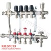 Коллектор со встроенным смесит. узлом KOER KR.S1013-4 1"х4 SUS304 и евроконусами 3/4-16 (KR2947)