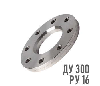 Фланец плоский нержавеющий AISI 304 Ру 16 Ду 300 (324)