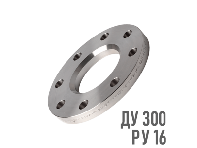Фланец плоский нержавеющий AISI 304 Ру 16 Ду 300 (324)